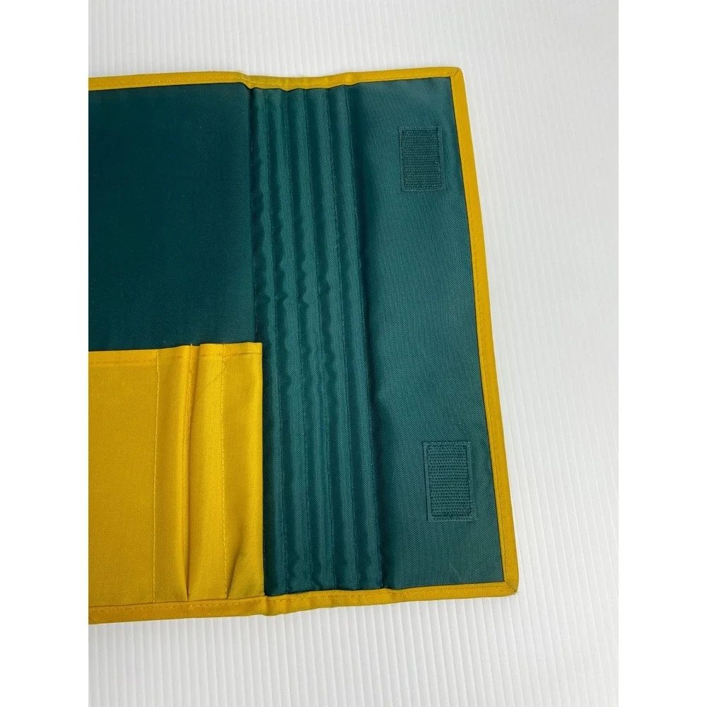 Vintage 1995 Nike Just Do It Mead Trapper Folder Green Yellow Retro Rare